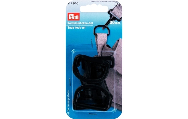 Prym - Karabinerhaken Set KST 30 mm - schwarz - 417940