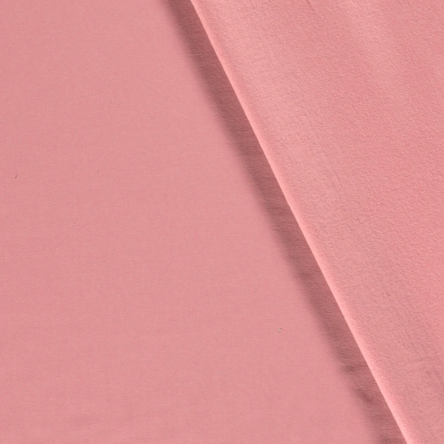 Sweat Stoff leicht angeraut Altrosa Uni Meterware weich kuschelig