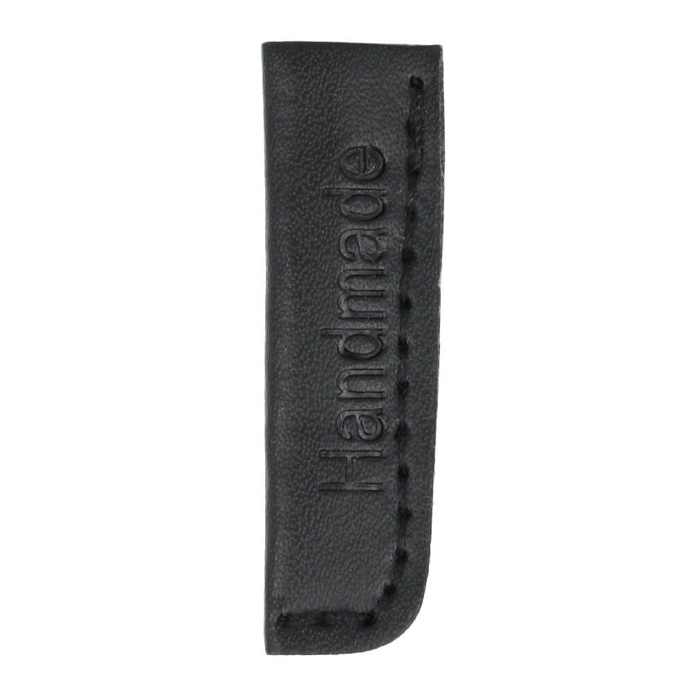Kunstleder Kordelende - Lederimitat - Klein - Handmade Schwarz - 1 Stück