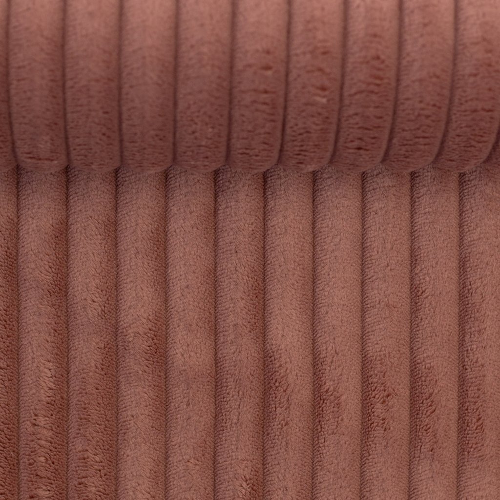 Grob gerippter Cordstoff Montevideo in Blush Rosa Breitcord Samt Meterware