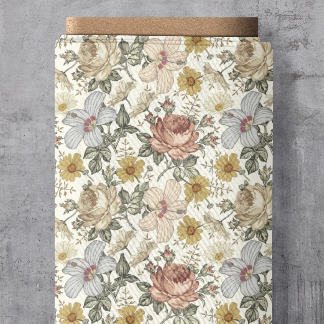 Sofortkauf - Eigendesign - Boho Blume - Jersey - 150cm