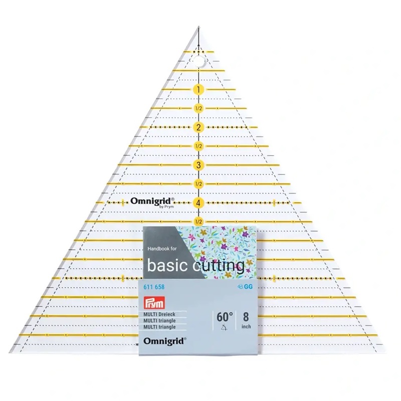 PRYM - Omnigrid - Patchwork Lineal 60 Grad Dreieck Multi 8 Inch