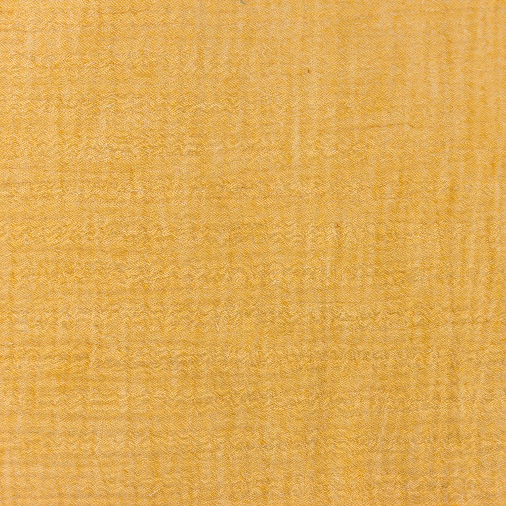 Weicher Musselin Double Gauze Stoff in Melange Ocker aus 100% Baumwolle, ca. 140g/m² Mullstoff mit Öko-Tex Standard 100 Zertifizierung für Bekleidung und Accessoires