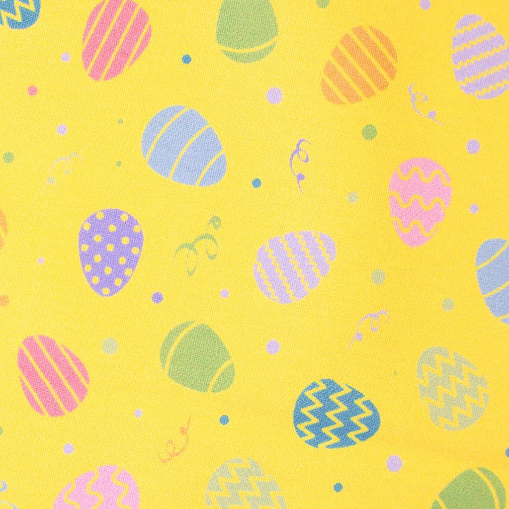 Webware - Baumwolle - Swafing - Ostern - Happy Easter - Bunte Ostereier auf Gelb