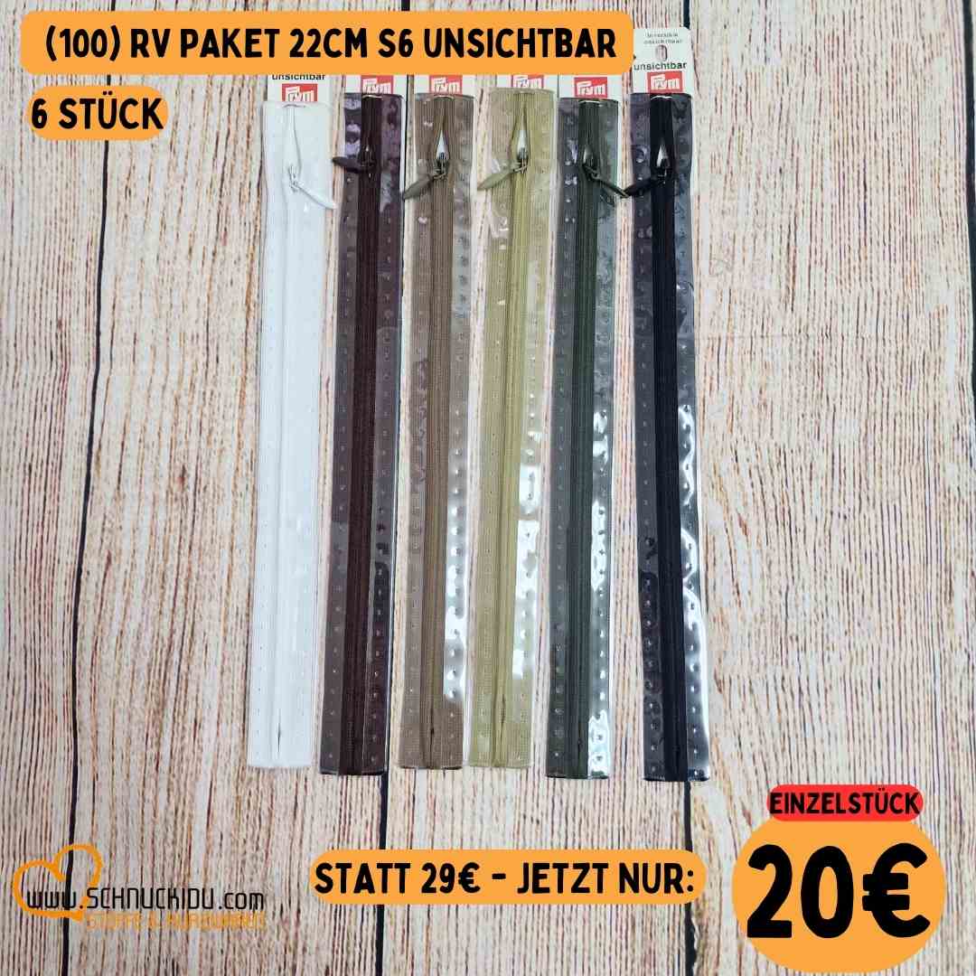 Stoffpaket - Unikat - RV Paket S6 22cm - 6 Stück