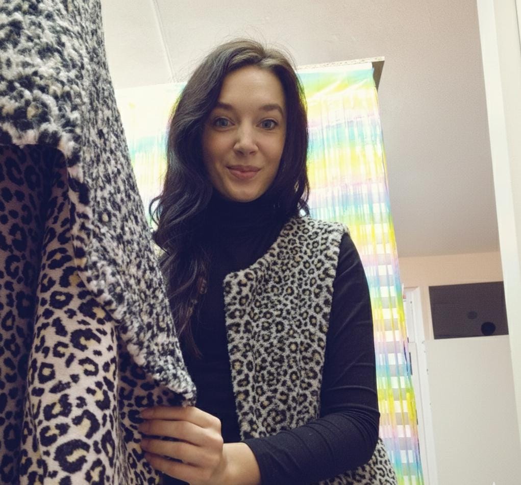 Teddyplüsch - Fleece - Leoprint - Leo