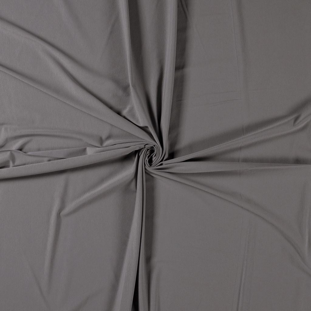 Uni Baumwolljersey Stoff in Grau in Mandy-Qualität als hochwertige Meterware