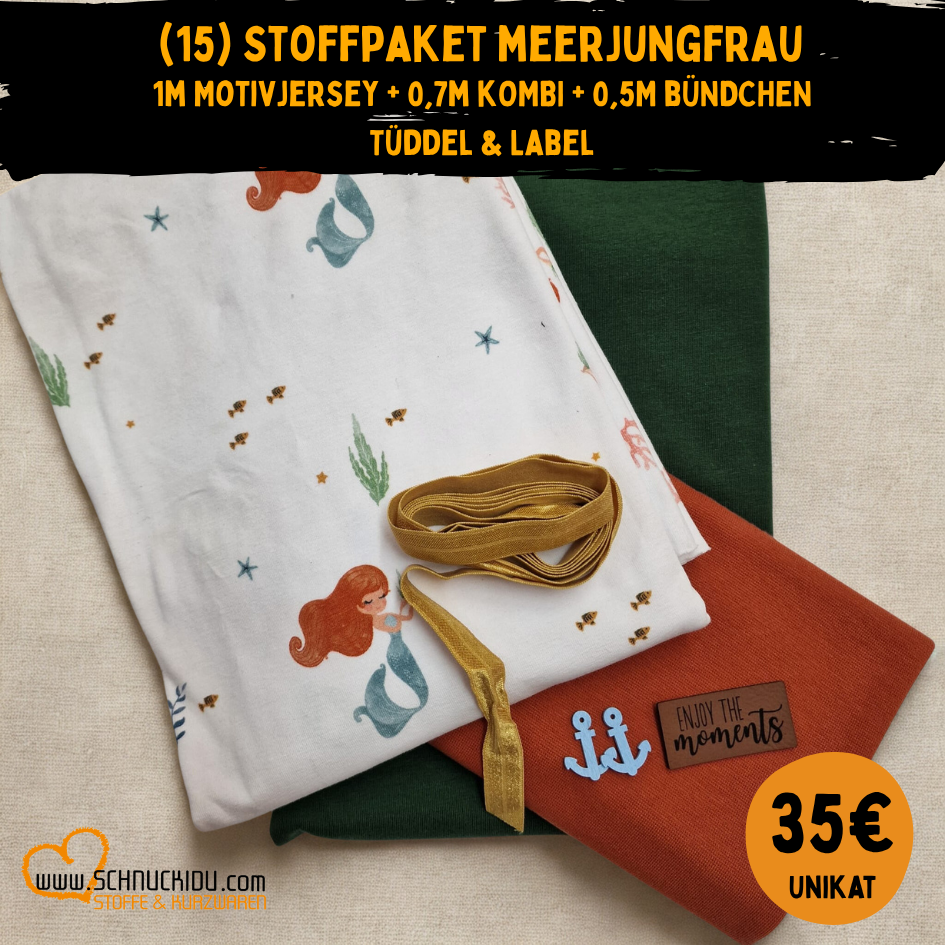 Stoffpaket - Unikat -  Stoffpaket Meerjungfrau
