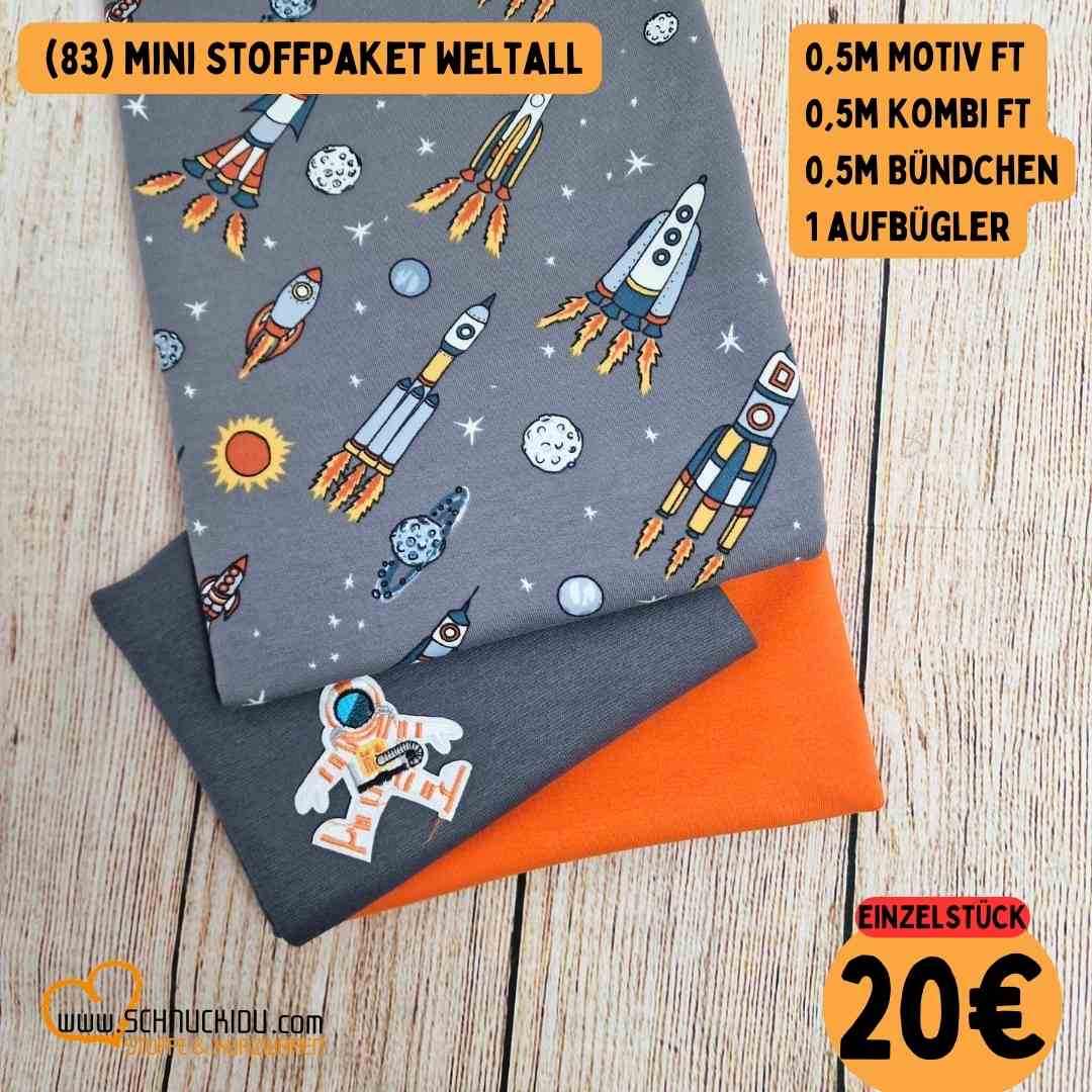 Stoffpaket - Unikat -  Mini Stoffpaket Weltall
