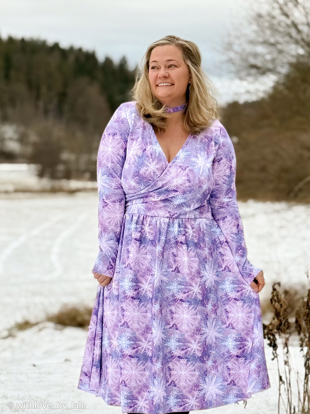 Vororder - Modal French Terry - Swafing - Eisblumen by Christiane Zielinski - Eiskristalle