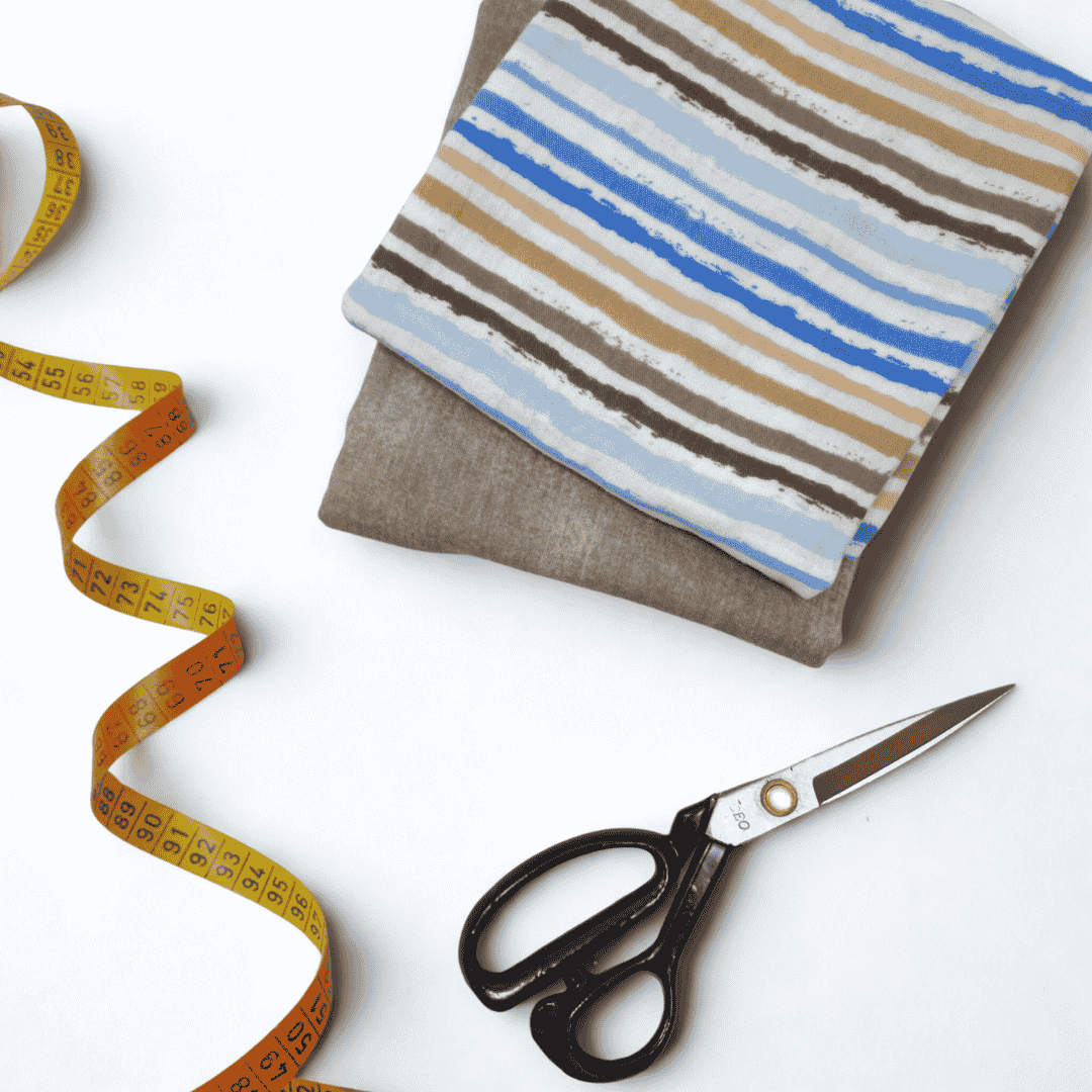 Musselin Box – Nähpaket Streifen Blau