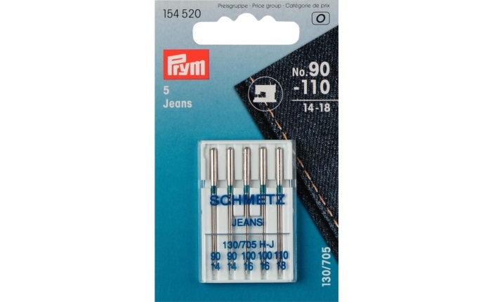 Prym Nähmaschinennadeln 130/705 Jeans 90-110