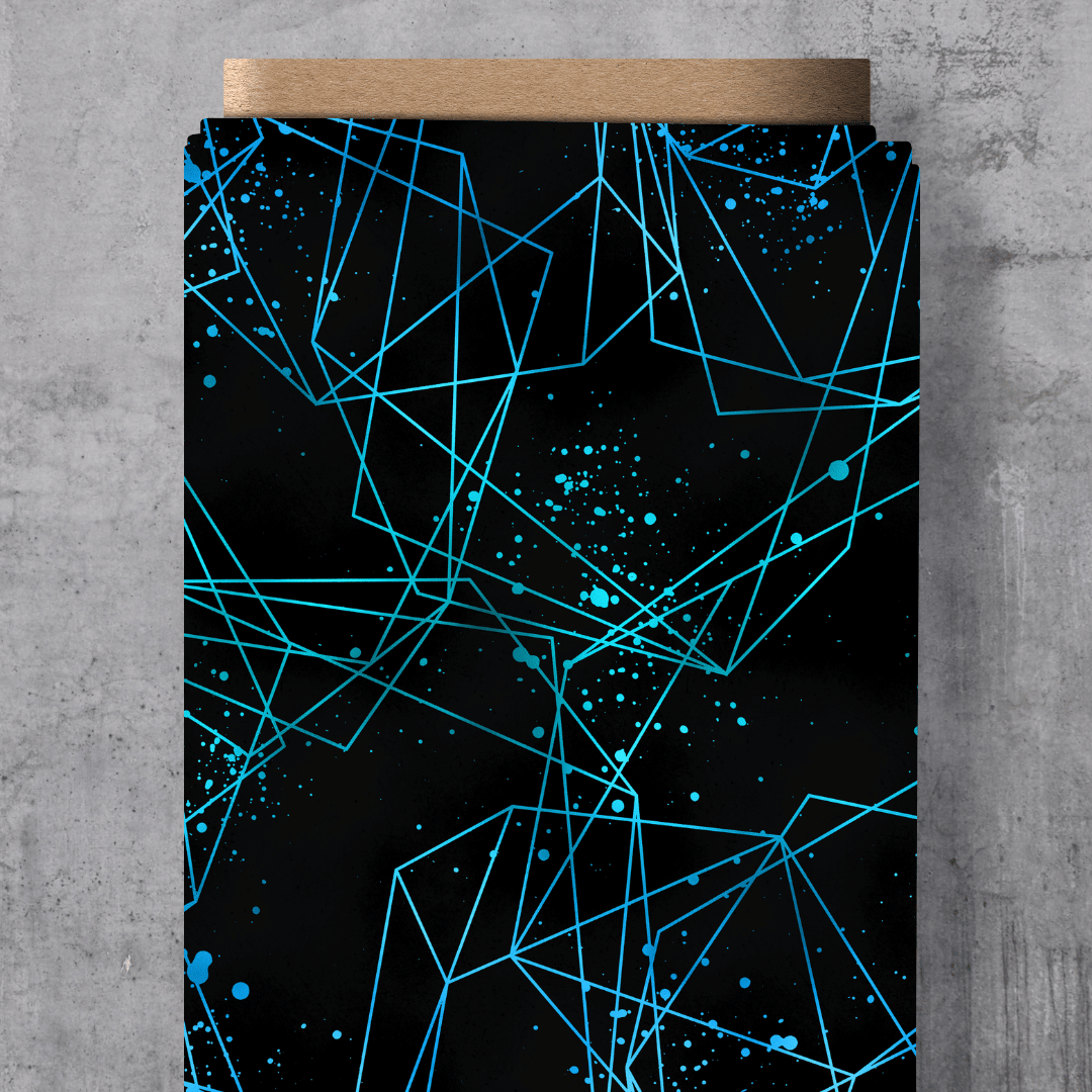 Sofortkauf - Eigendesign - Graphic Strokes Blau - Jersey - 100cm