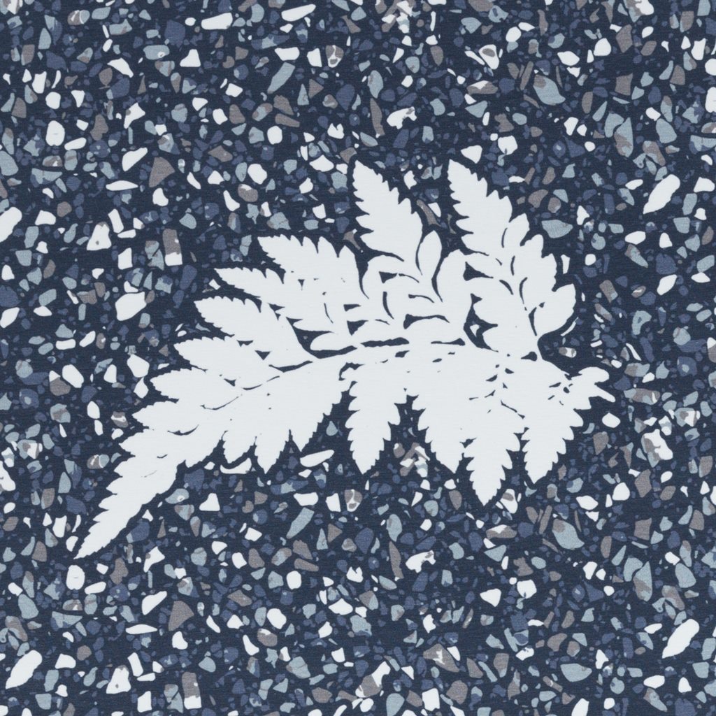 Baumwoll Jersey - Jersey Stoff - Swafing - Marvelous Fern by lycklig design - Farn auf Steine Stoffrest 100cm