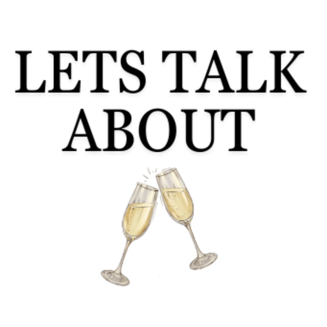 Bügelbild - Plott - Sprüche - Lets talk about Sekt - 8cm x 6,5cn