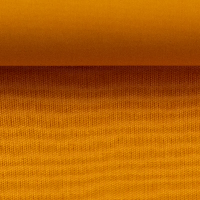 Baumwoll-Webware Heide in Ocker – warmer, erdiger Goldton