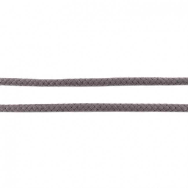 Doppelt gewebte Baumwollkordel - 8mm - Dunkelgrau