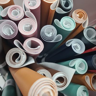 Kunstleder - Rex -  Zuschnitt 50 cm x 70 cm - Metallic Rauchblau