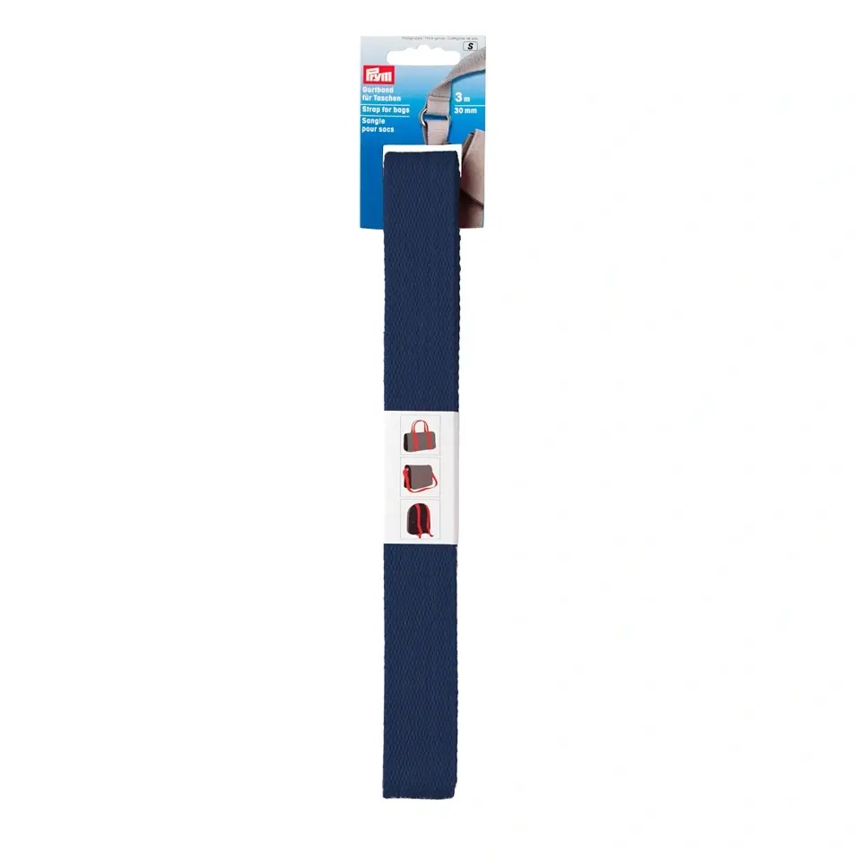 Taschengurtband - Gurtband - 30mm - Uni - Navy - 3m Packung 