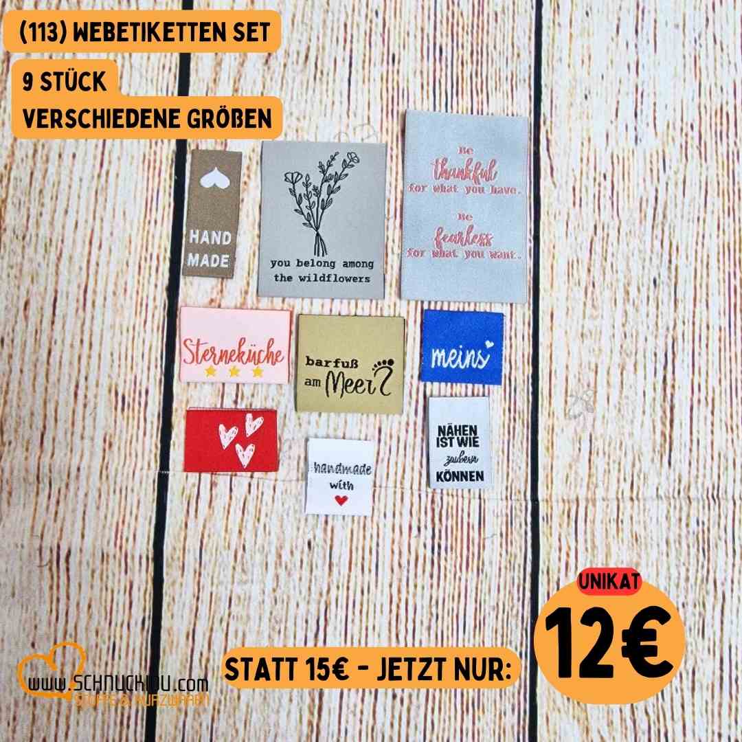 Stoffpaket - Unikat - Webetiketten Set 1