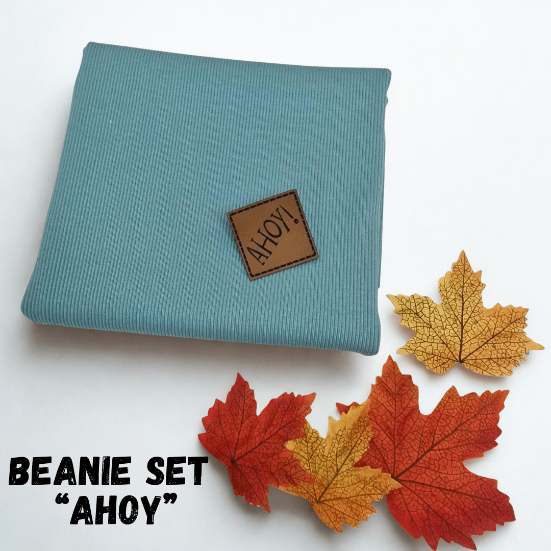 DIY Nähset - Stoffpaket - Hipster Beanie - Ahoy