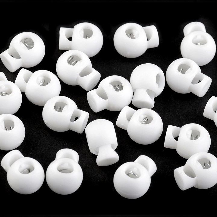 Kordelstopper Weiß - 1Stück - 15x19mm