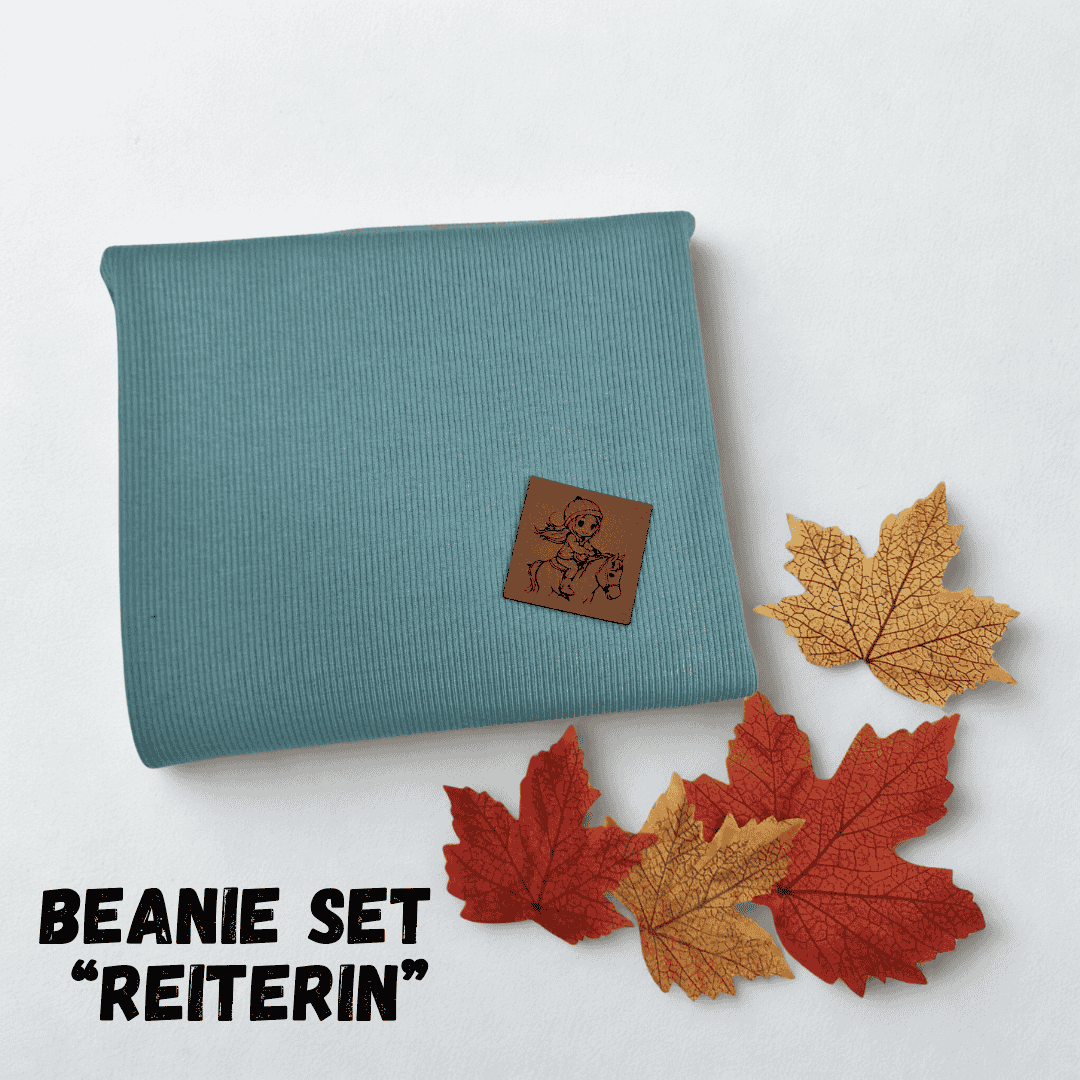 DIY Nähset - Stoffpaket - Hipster Beanie - Reiterin