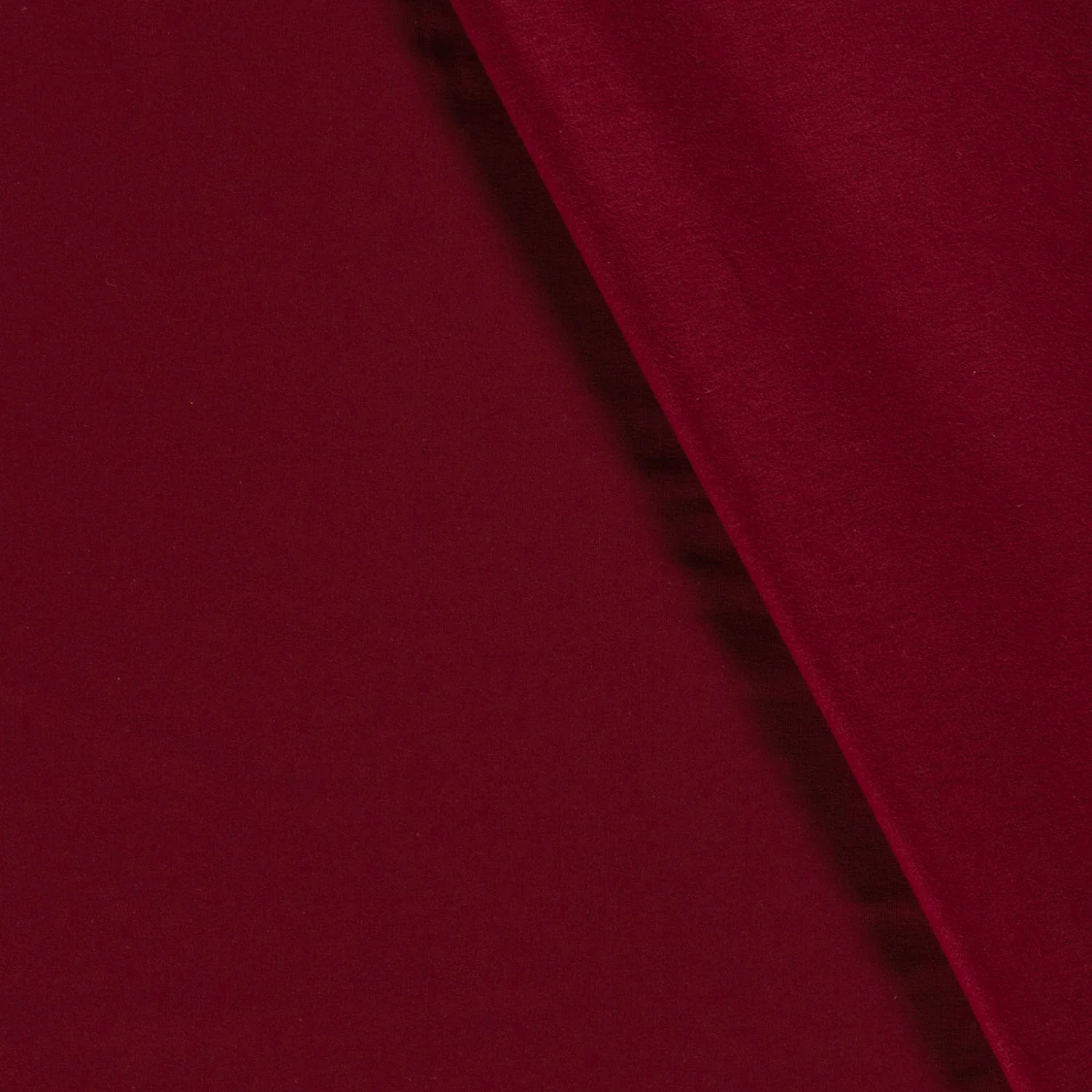Sweat Stoff - leicht angeraut - Uni  - Bordeaux