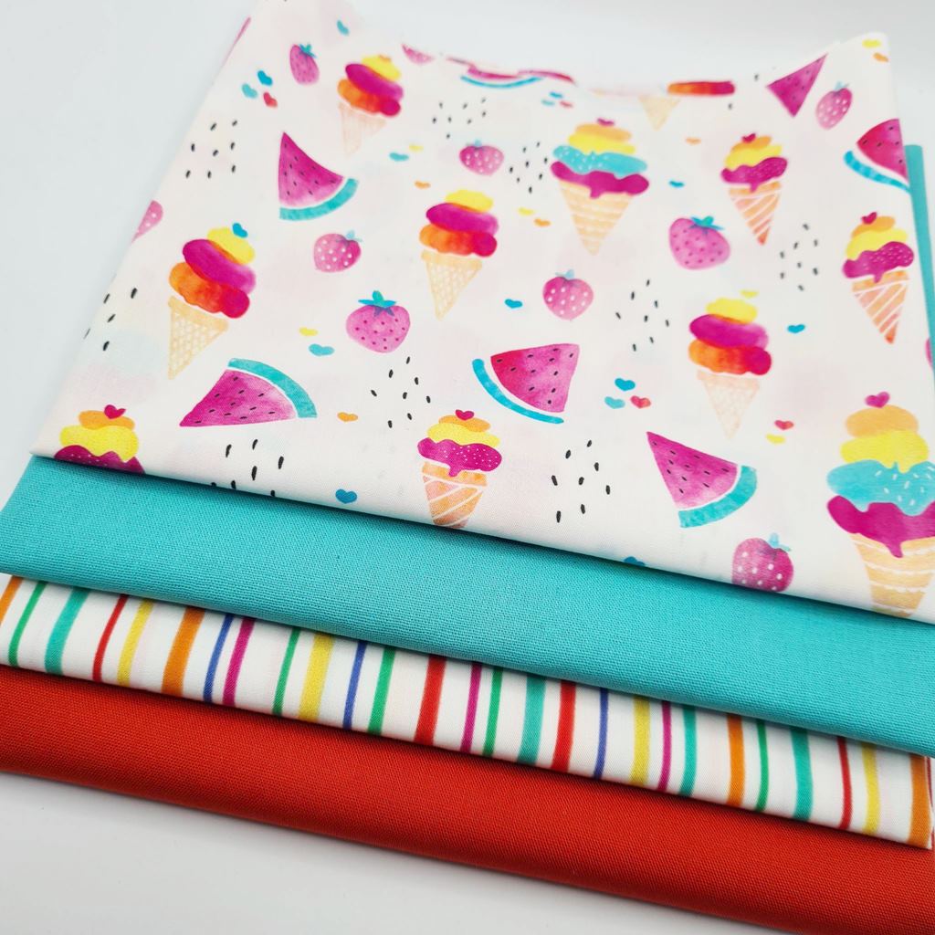Stoffpaket Patchwork - Patchworkpaket - Quiltpaket - Sommer - Eis und Melonen