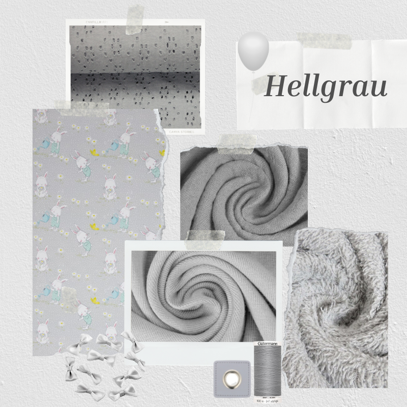 Stoffe und Kurzwaren in Hellgrau - Inspiration - Farbwelten - Hellgrau