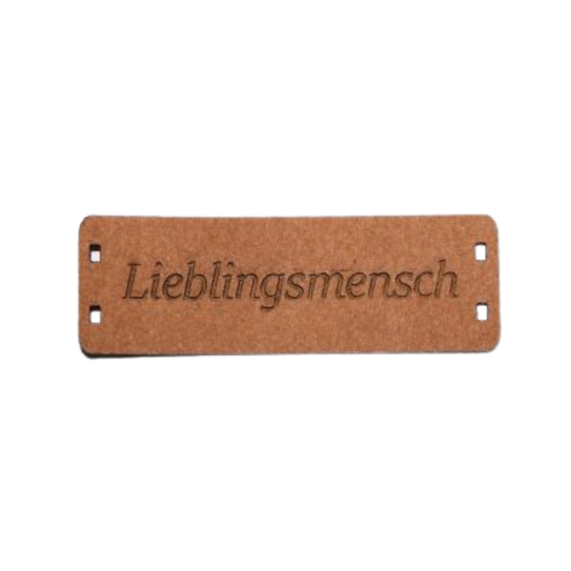 Schnuckidu  - Label zum Annähen - SnapPap - Schriftzug - "Lieblingsmensch"