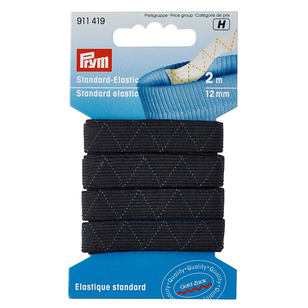 Prym - Standard-Elastic 12 mm schwarz - 2 Meter - 911419