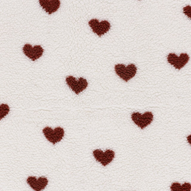 Teddyplüsch - Fleece - Herzen