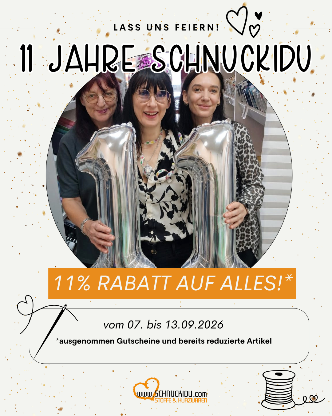 11 Jahre Schnuckidu: 11 % Rabatt zum Geburtstag! | Schnuckidu