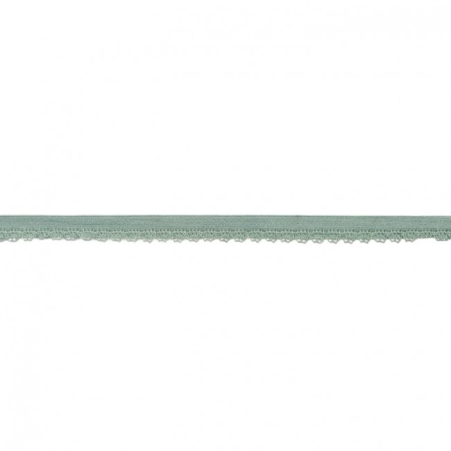 Elastische Spitze mit Bogenkante - 11 mm - Altgrün