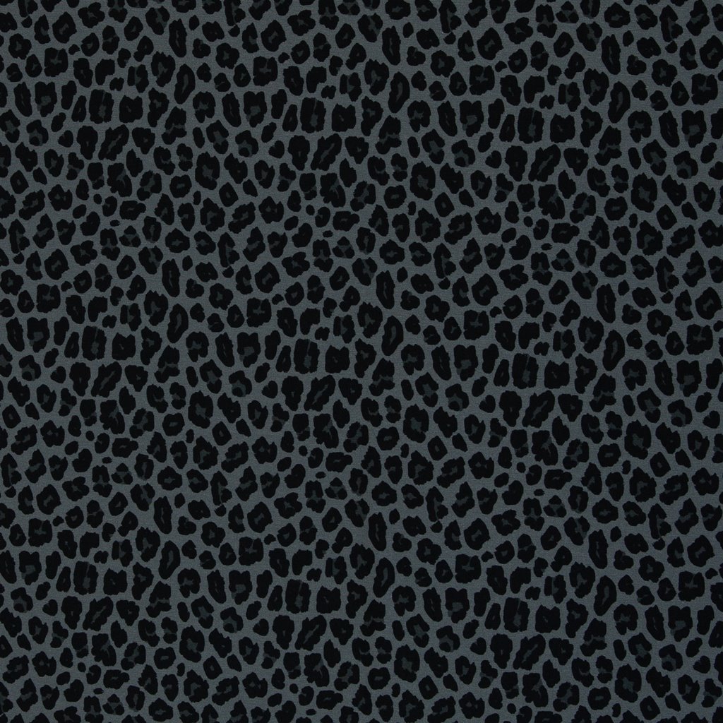 Hochwertiger Baumwolljersey Theo von Swafing mit modernem Leoprint in Grau-Nuancen, 95% Baumwolle, 5% Elasthan, weich & elastisch für zeitlose Kleidung und Accessoires