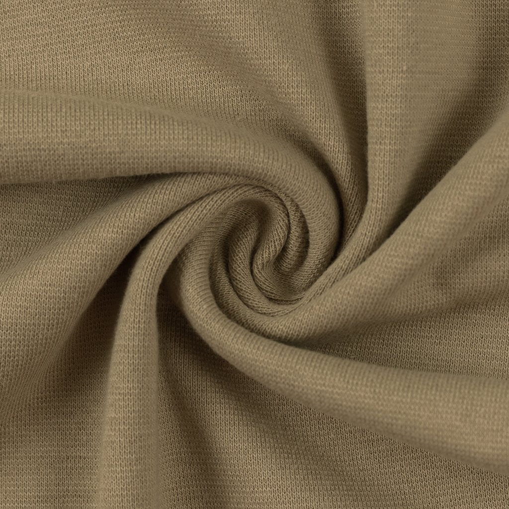 Ganzjahressweat Stoff - Sweat - angeraut - Swafing - Eike - Taupe