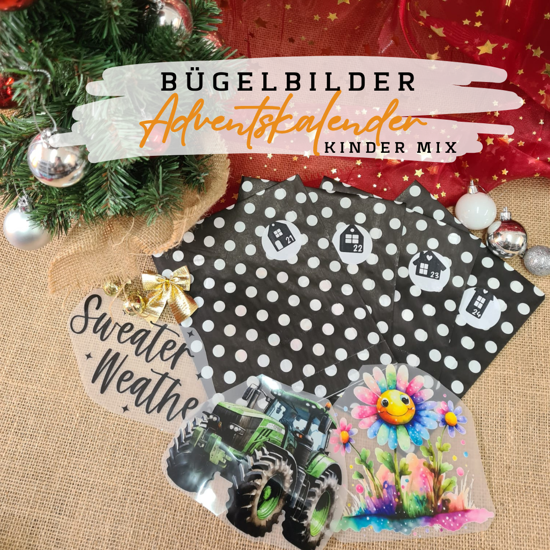 Bügelbild Adventskalender für Kinder - 2024