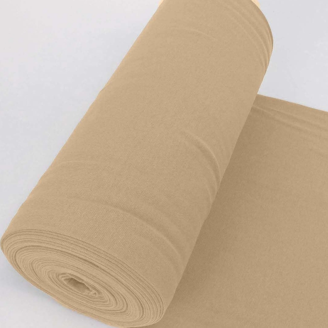Bündchen Stoff Feinripp Uni - Beige Bündchen Stoff Feinripp Uni - Beige