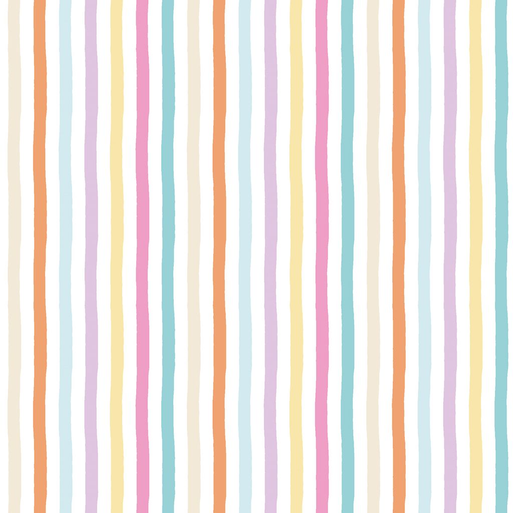 Hochwertige Baumwoll-Webware mit fröhlichem bunten Streifen-Muster, 100% Baumwolle, glatte und formstabile Struktur, ideal für Bekleidung, Patchwork und farbenfrohe Heimtextilien