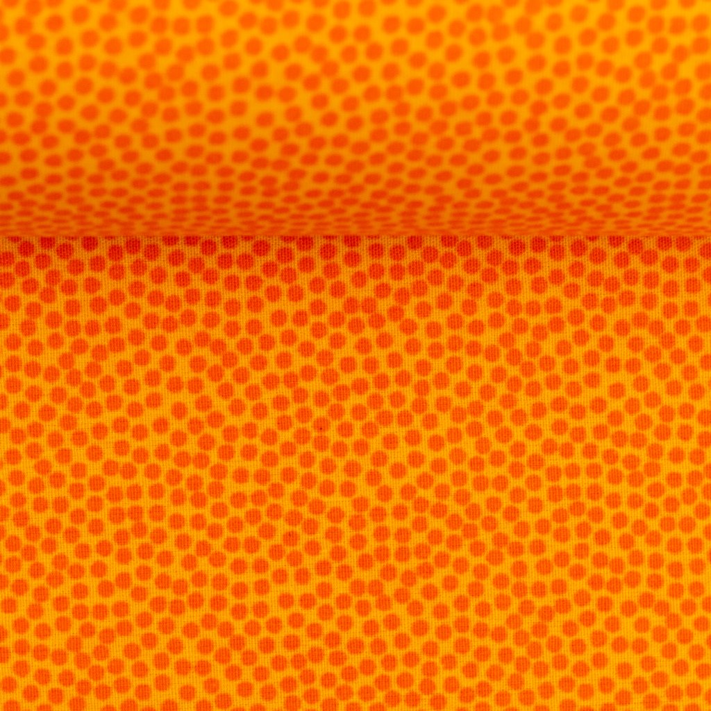 Webware - Baumwolle - Swafing - Dotty - Punkte in Orange auf Gelb