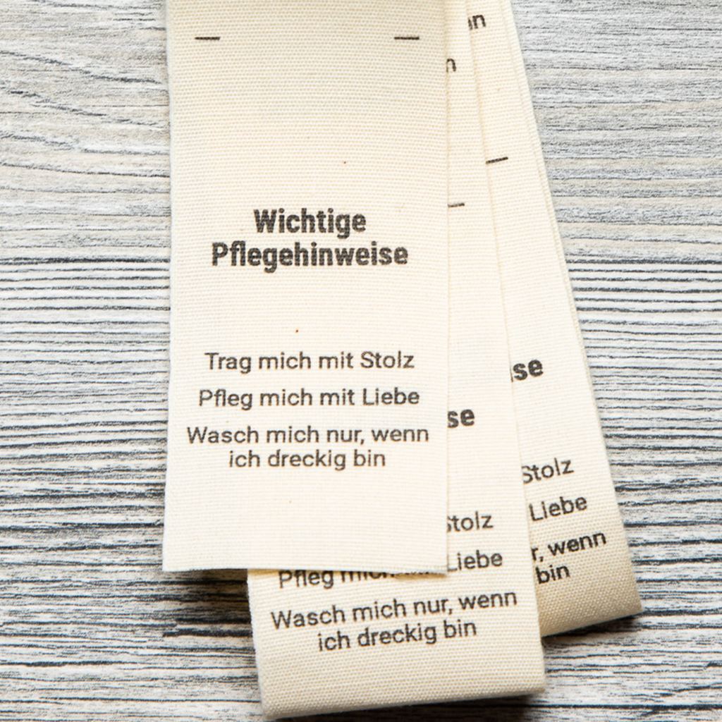 Label  - Pflegeetikett - Statement - Pflegehinweise - 1 Stück