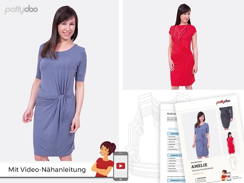 Pattydoo - Schnittmuster Amelie Knotenkleid by pattydoo