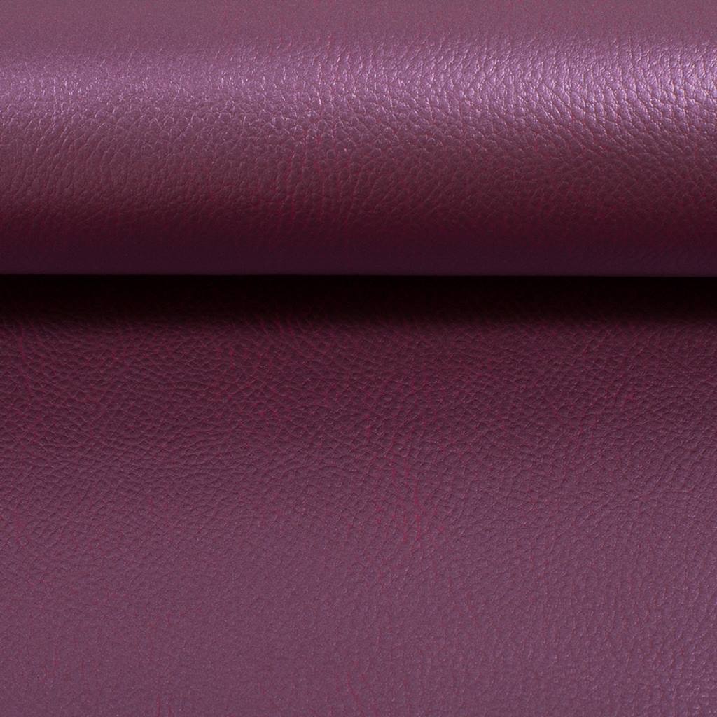 Kunstleder - Leder - Rex - Uni - Metallic - Beere