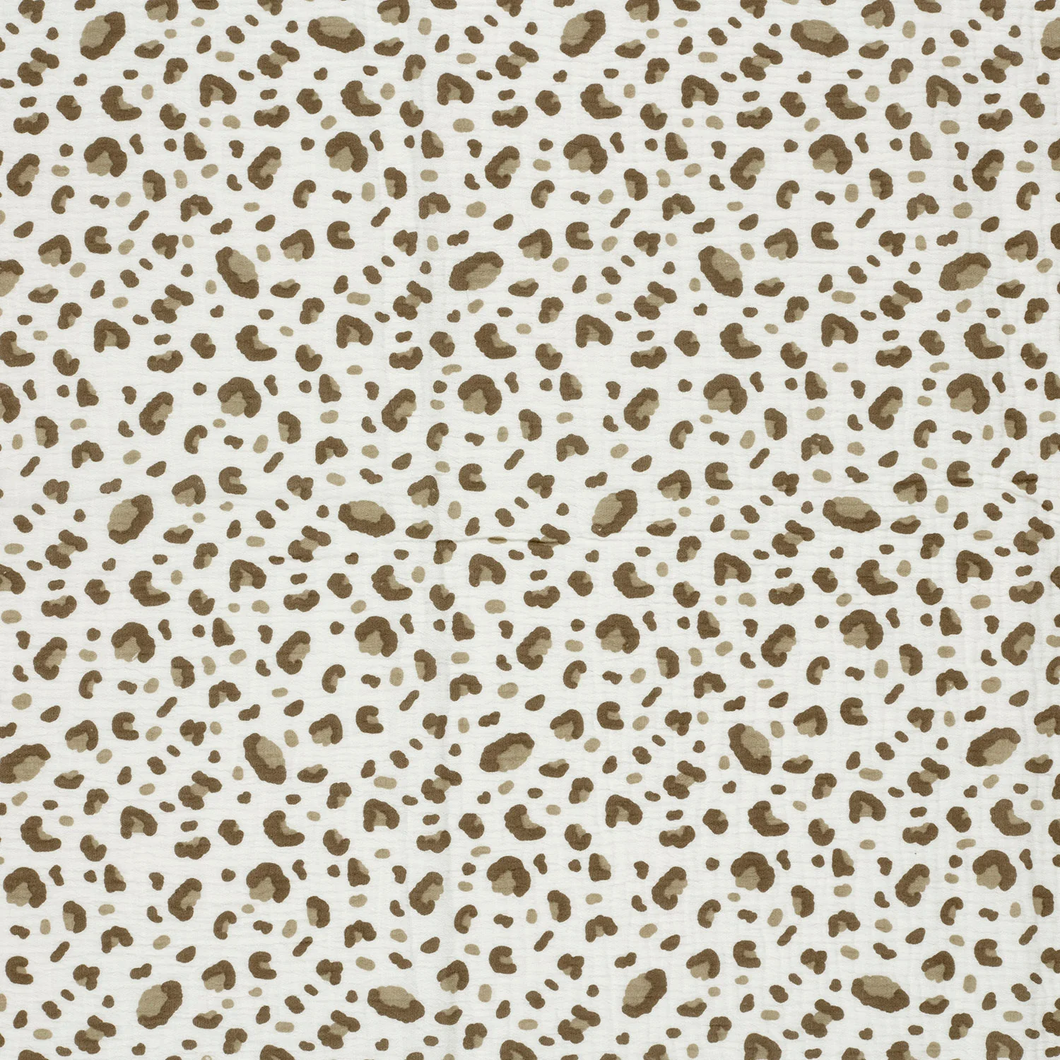 Musselin - Baumwolle - Leoprint Ecru