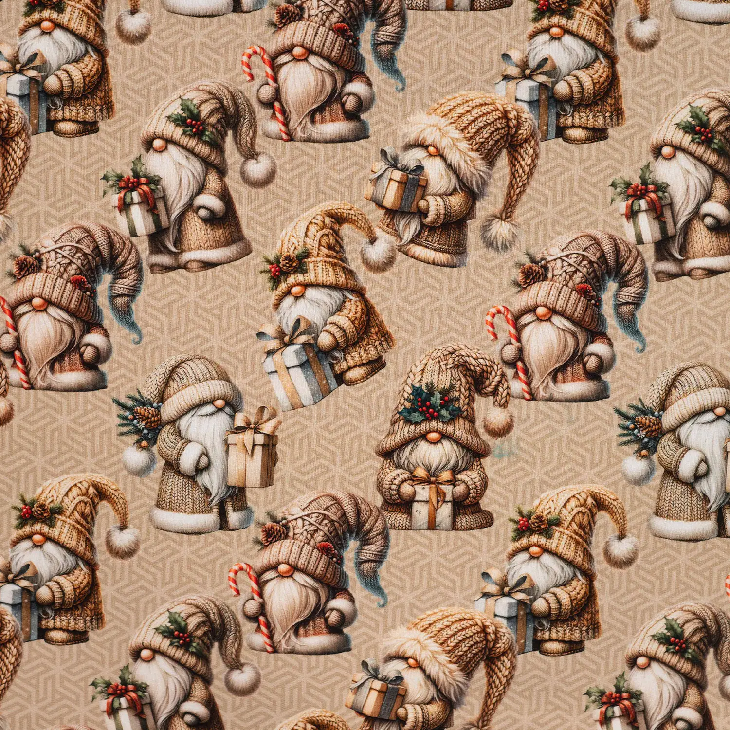 French Terry - Motivjersey - Weihnachten - Wichtel