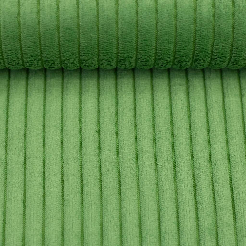 Swafing Breitcord Wanja in Apfelgrün, robuster Cordstoff, 100% Polyester, 380g/m², strapazierfähig, Vorbestellung