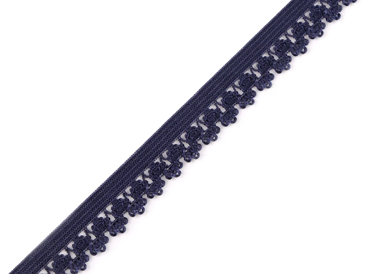 Wäschegummi  - Spitze - 13 mm - Blau
