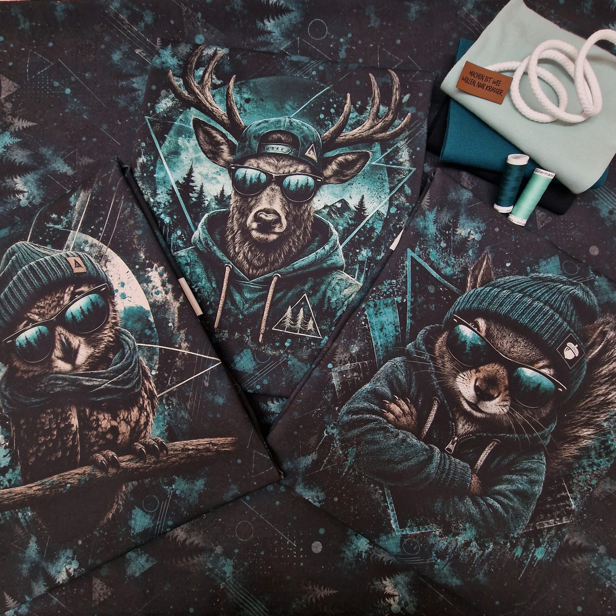 VORORDER - Schnuckidu Kollektion - Forest - French Terry