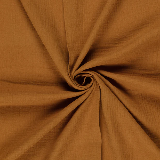 Musselin - Double Gauze - Mullstoff - Uni - Karamell